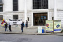 Demonstrations opposite the Chinese Embassy 